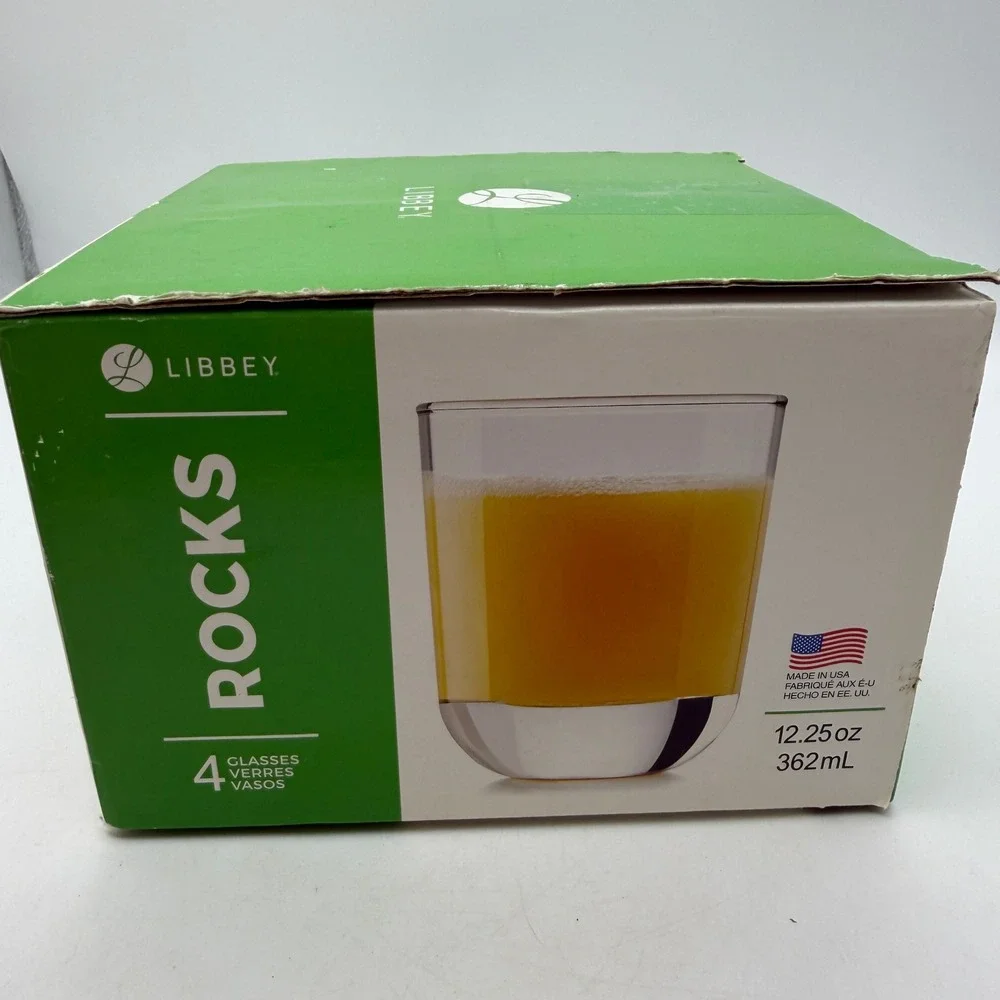 Libbey Rocks Lowball Tumblers glasses Weighted Base barware 12.25fl oz